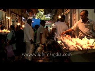 Meat market in Delhi - INA Bazaar