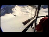 Lama chopper from Switzerland flying in Himachal Pradesh Himalaya
