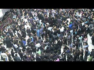 Gathering for self flagellation on Ashura in India