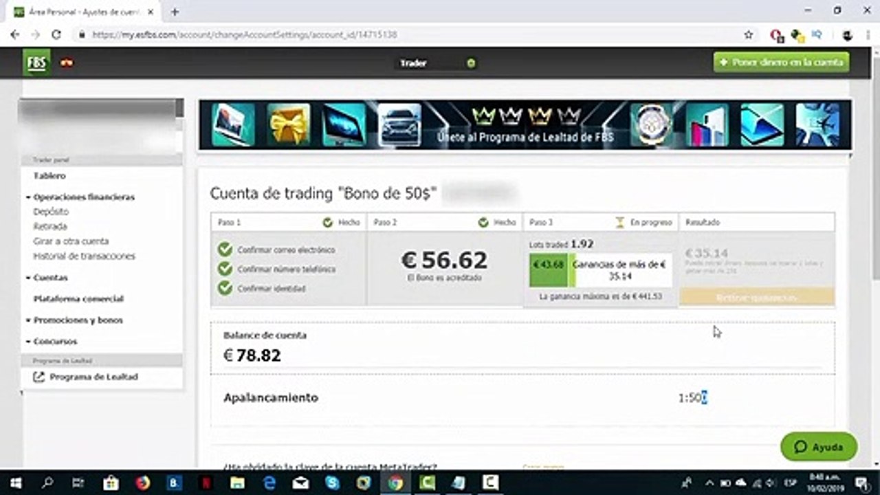 Bono FBS 50$ usd