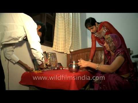 Welcoming Goddess Lakshmi through worship on Diwali