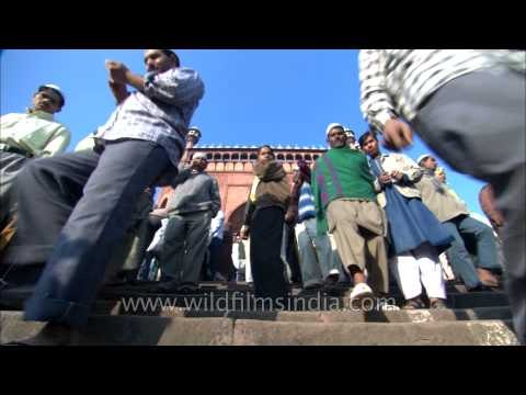 Muslims pray to strengthen brotherhood at Jama Masjid during Eid al-Adha