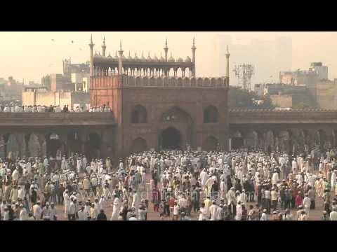 Muslim devotees gather for Eid al-Adha prayers at Jama masjid, New Delhi