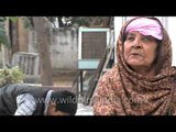 Old lady singing on Govardhan puja