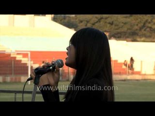 Talented singer Lalawmpui performing at the 6th Tamchon Football Trophy