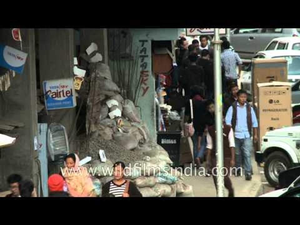 Traffic on the streets of Kohima
