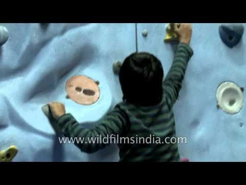 Artificial rock climbing at Woodstock school, Mussoorie