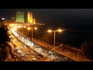 Mumbai time lapse at Marine drive, from day to night