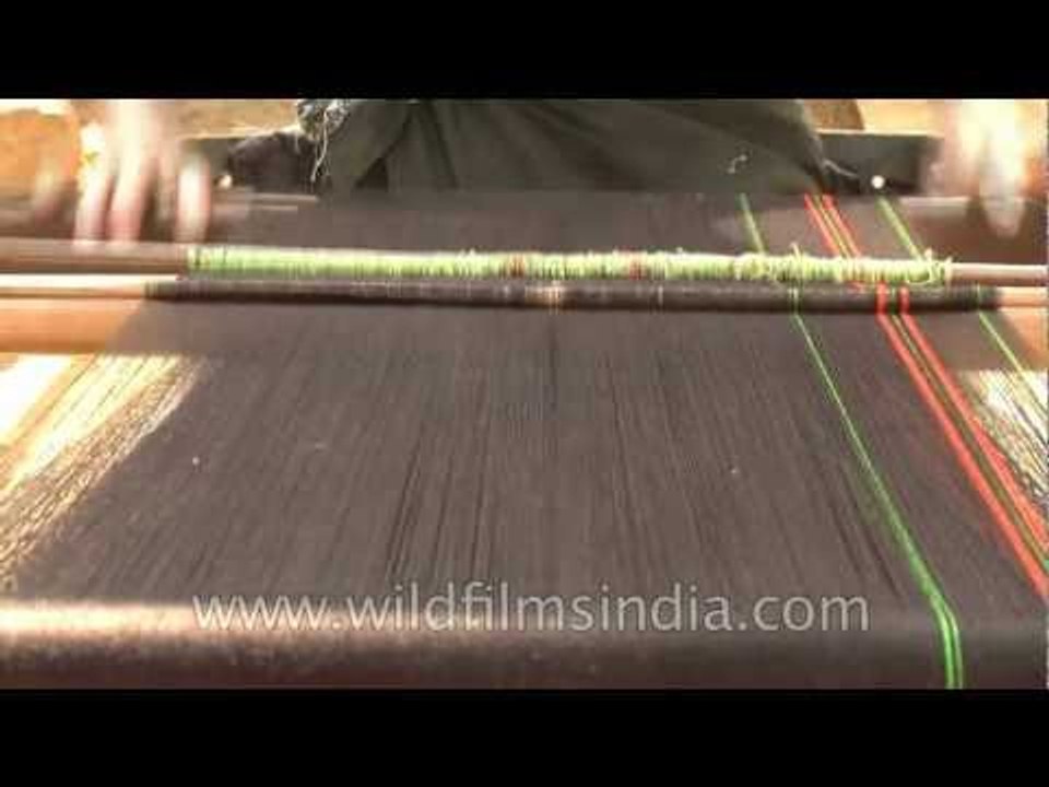 Back strap weaving an Angami shawl at Yikhum Village