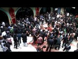 Gallons of blood on the floor after self flagellation on Muharram