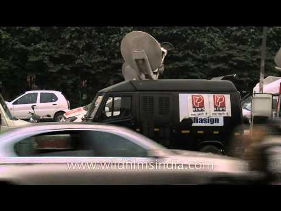 Media flocks where there's breaking news, Safdarjung