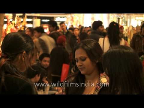 Young crowd at Select citywalk mall on New year's eve