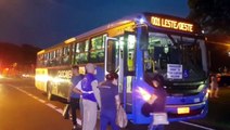Moto e ônibus batem na Av. Brasil e dois ficam feridos