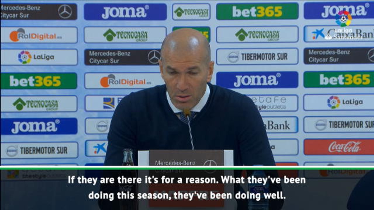 Zidane heaps praise on high-flying Getafe