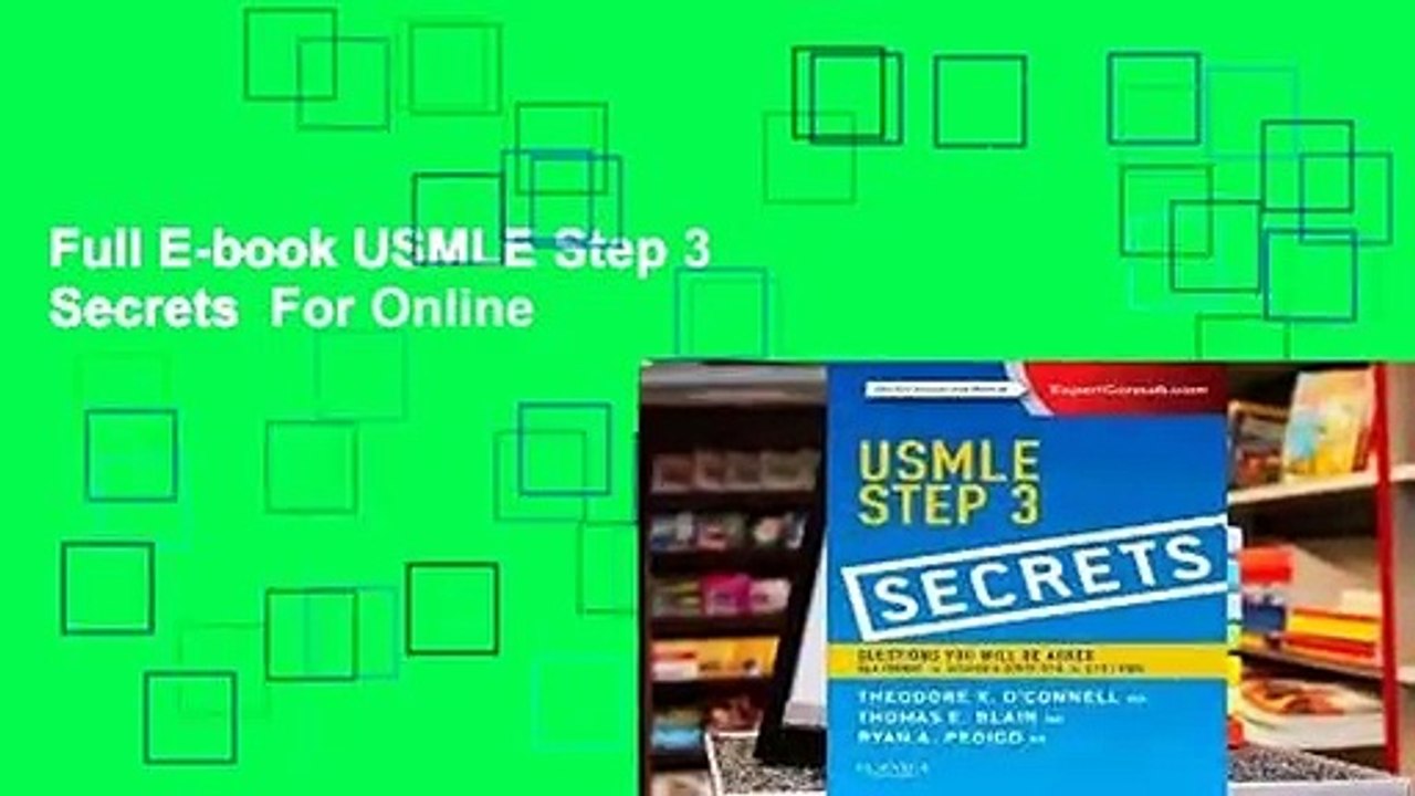 Full E-book USMLE Step 3 Secrets  For Online