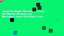 About For Books  Macromedia Flash MX 2004 for Windows and Macintosh: Visual QuickStart Guide