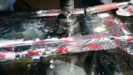 Drilling a glass aquarium, failure then success.