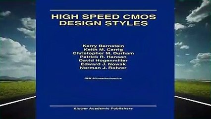 Full version  High Speed CMOS Design Styles  For Kindle