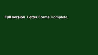 Full version  Letter Forms Complete