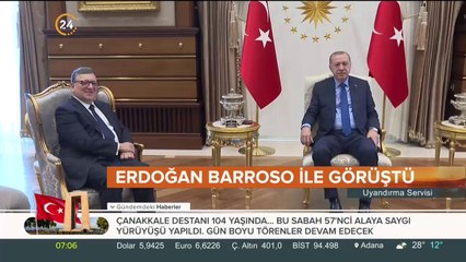 Erdoğan Barroso ile görüştü