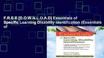 F.R.E.E [D.O.W.N.L.O.A.D] Essentials of Specific Learning Disability Identification (Essentials of