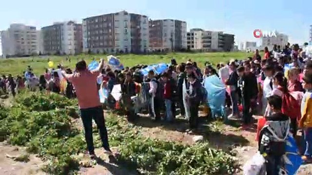 Türkiye - Suriye sınırında uçurtma şenliği