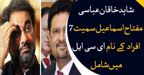 Shahid Khaqan Abbasi, Miftah Ismail's names placed on ECL