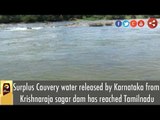 Surplus Cauvery water released by Karnataka from Krishnaraja sagar dam has reached Tamilnadu