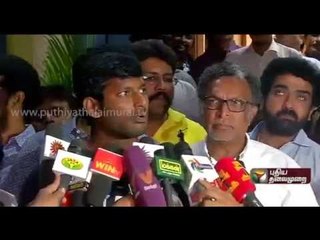 Nadigar Sangam Vishal Thanks CM Jayalalithaa on Cauvery Water Released