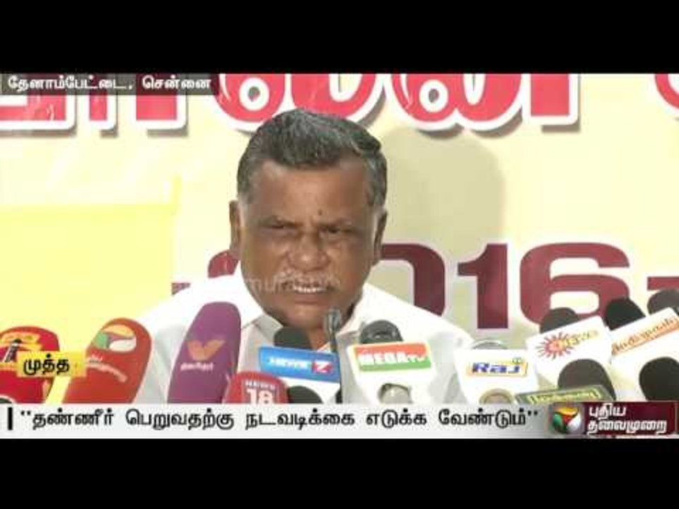 Take steps to get water from Karnataka: Mutharasan