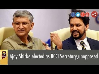 Ajay Shirke elected as BCCI Secretary,unopposed