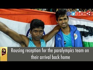 Rousing reception for the paralympics team on their arrival back home