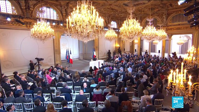 French President Macron unveils measures to ease social unrest