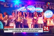 Caso Villarán: Barata confirmó aporte de US$ 3 millones a campaña del 'NO'