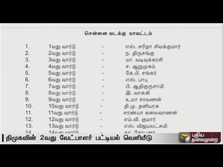 DMK releases candidate second list of candidates