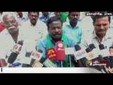 Protest by sugarcane farmers in Nagapattinam, demanding their dues from the cooperative sugar mill