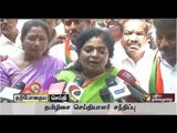 BJP's state unit president Tamilisai Soundararajan addressing reporters' queries in Chennai