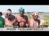 Farmers get tonsured,protesting against centre expressing inability to form Cauvery Management Board