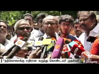 Chief minister is against suicide says senior communist leader D. Pandian