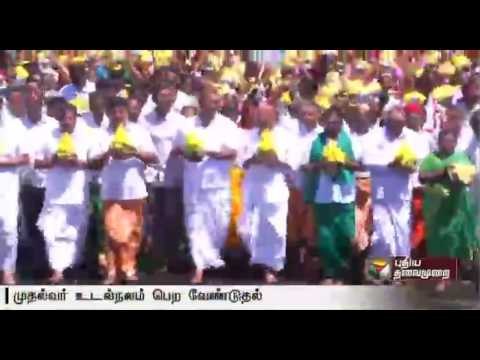 Ministers and deputy speaker offer special prayers for the Chief minister's health