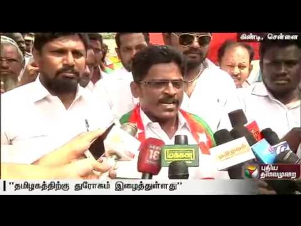 SDPI workers protest against central government over Cauvery issue