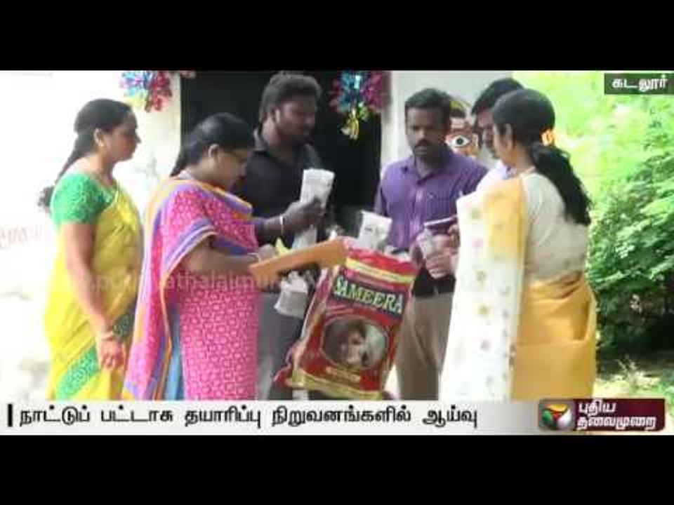 Officials inspect factories where country made crackers are being produced in Cuddalore