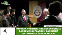 Röportaj vermek istemeyen Mustafa Cengiz, basın mensuplarının baskısına dayanamadı