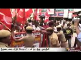 Protesters in Coimbatore try to break the barricade, courting arrest