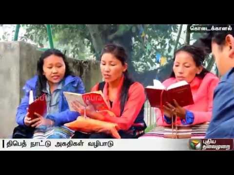 Tibetan refugees pray for the CM's health at Kodaikanal