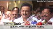 DMK treasurer Stalin addressing reporters regarding the elections to the 3 constituencies