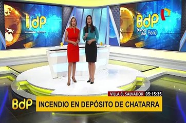 VES: incendio consumió depósito de chatarra