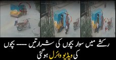 Video of naughty children driving rickshaw goes viral