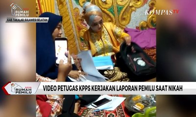 Petugas KPPS Bekerja di Hari Pernikahan