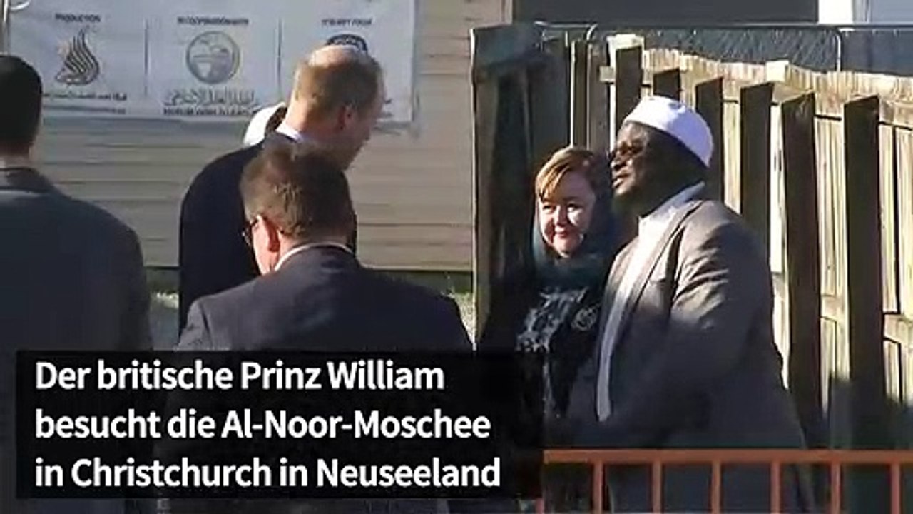 Nach anschlag: prinz william besucht moschee in christchurch